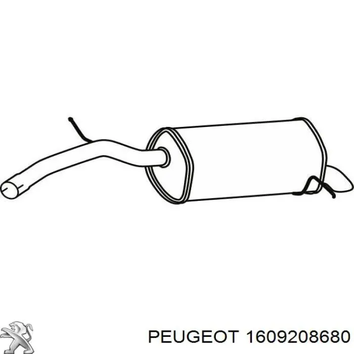 Silenciador, parte traseira Peugeot/Citroen 1609208680 preço, a partir de 134,42 USD