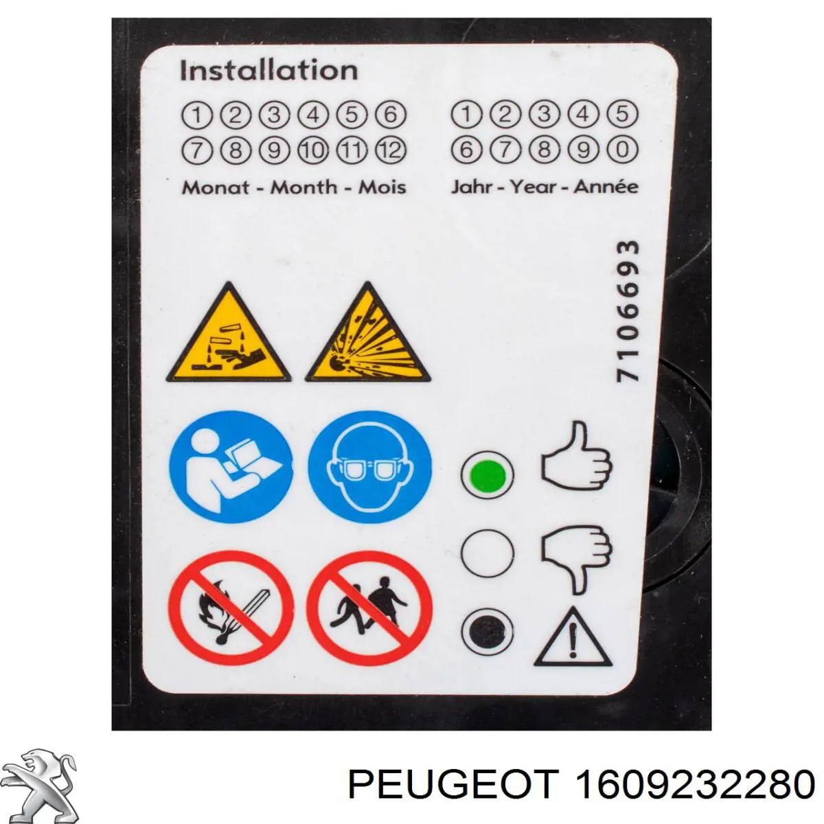 Bateria recarregável (PILHA) Peugeot/Citroen 1609232280 preço, a partir de 132,36 USD