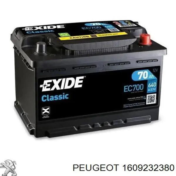 Bateria recarregável (PILHA) Peugeot/Citroen 1609232380 preço, a partir de 126,78 USD