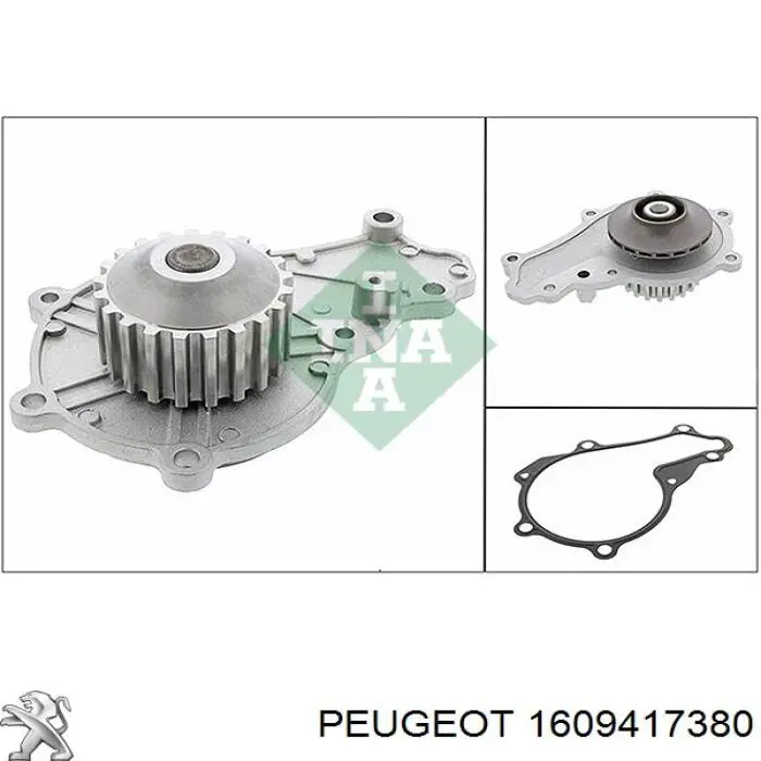 Compre 1609417380 Peugeot/Citroen Bomba de água (bomba) de esfriamento