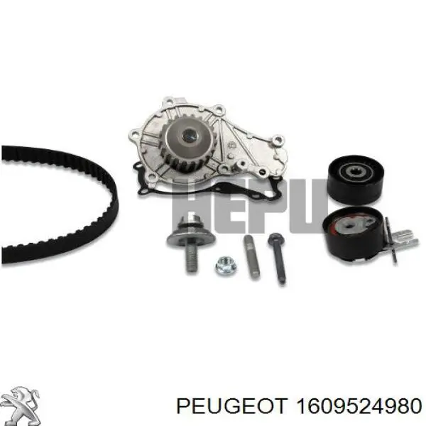 Compre 1609524980 Peugeot/Citroen Correia do mecanismo de distribuição de gás, kit