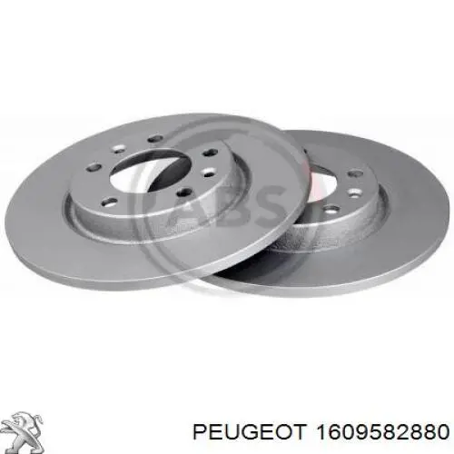 Compre 1609582880 Peugeot/Citroen Disco do freio traseiro