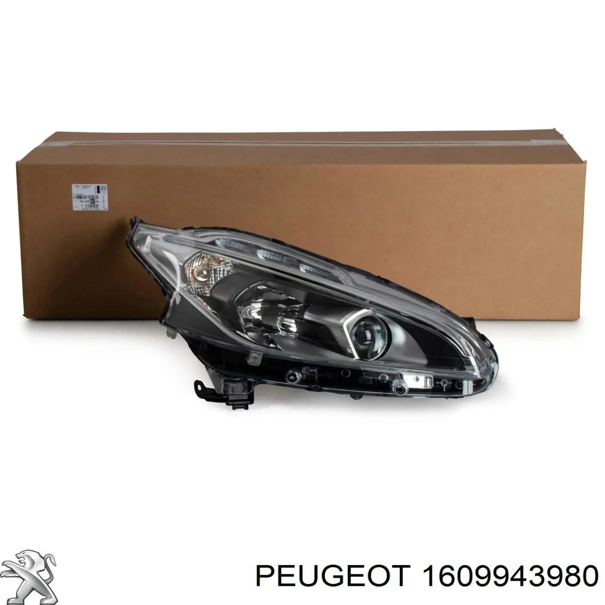 Compre 1609943980 Peugeot/Citroen Consola (adaptador) de fixação da luz dianteira esquerda