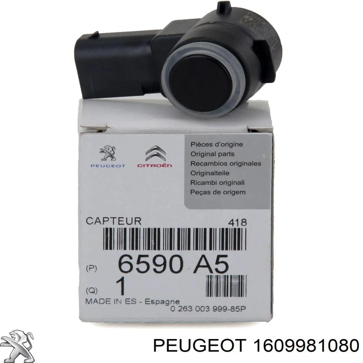 Compre 1609981080 Peugeot/Citroen Sensor dianteiro de sinalização de estacionamento (sensor de estacionamento)