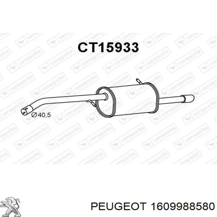 Silenciador, parte traseira Peugeot/Citroen 1609988580 preço, a partir de 85,64 USD
