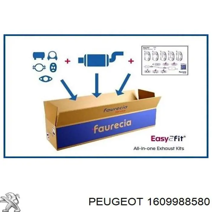 Compre 1609988580 Peugeot/Citroen Silenciador, parte traseira
