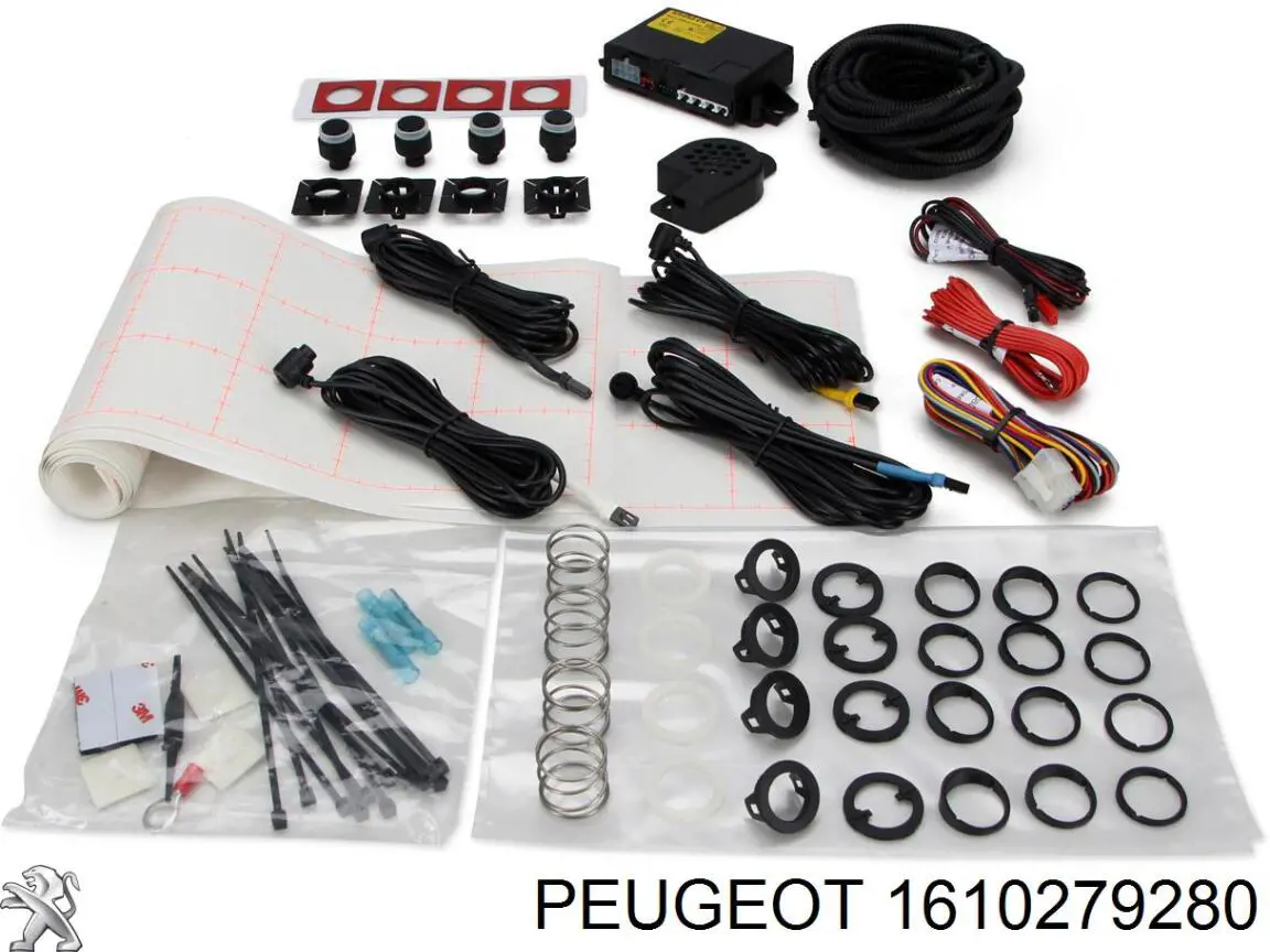 Compre 1610279280 Peugeot/Citroen Sensor de estacionamento, kit de instalação