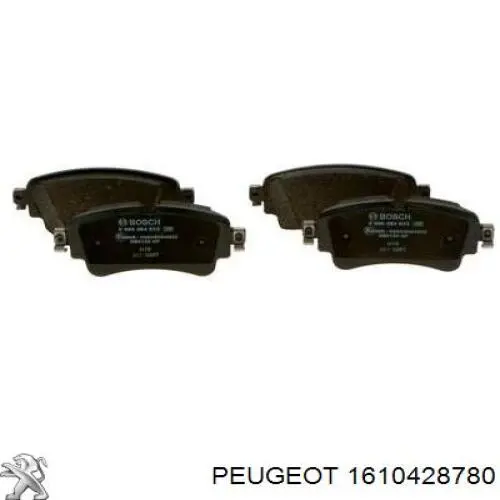 1610428780 Peugeot/Citroen Sapatas do freio dianteiras de disco