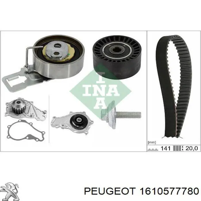 Correia do mecanismo de distribuição de gás, kit Peugeot/Citroen 1610577780 preço, a partir de 115,51 USD