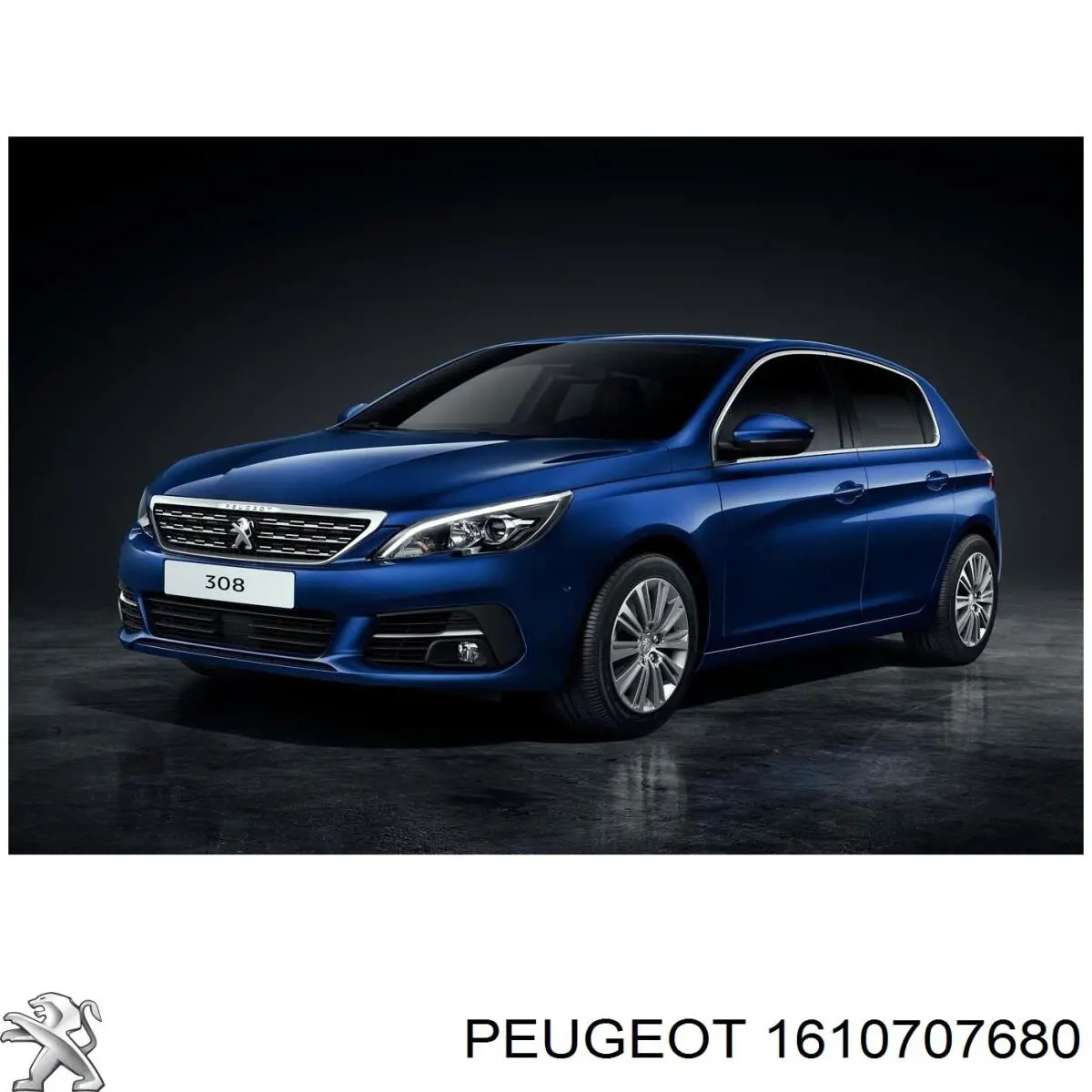 Elemento espelhado do espelho de retrovisão esquerdo 1610707680 Peugeot/Citroen