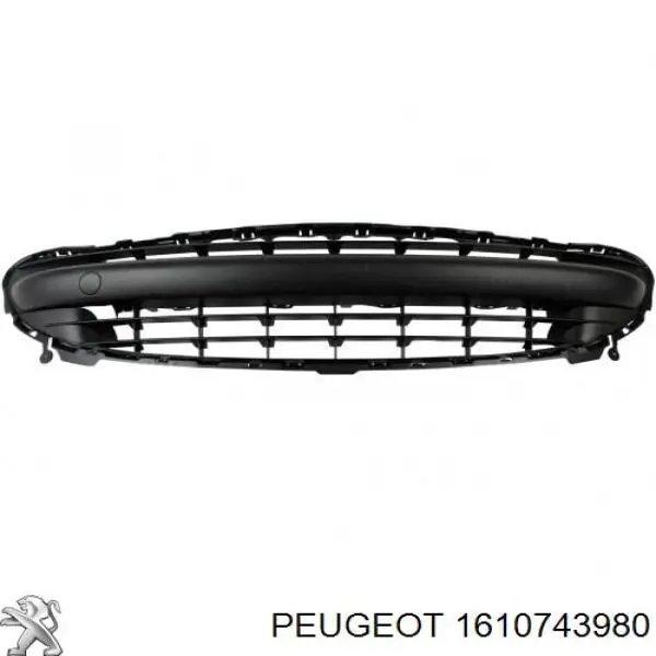 Compre 1610743980 Peugeot/Citroen Grelha central do pára-choque dianteiro