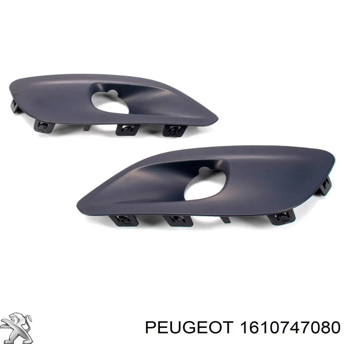 Tampão (grelha) das luzes de nevoeiro do pára-choque dianteiro 1610747080 Peugeot/Citroen