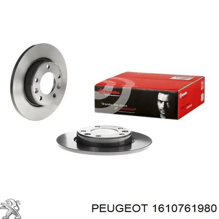 Disco do freio traseiro Peugeot/Citroen 1610761980
