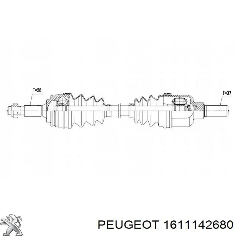 9677914480 Peugeot/Citroen Semieixo (acionador) dianteiro esquerdo