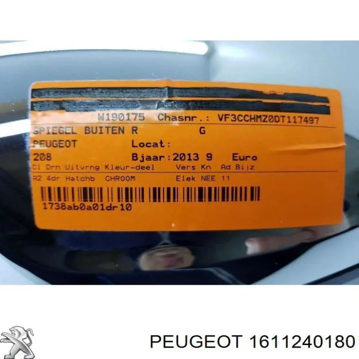 Espelho de retrovisão direito Peugeot/Citroen 1611240180 preço, a partir de 105,56 USD