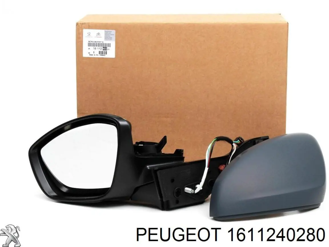 1611240280 Peugeot/Citroen Espelho de retrovisão esquerdo