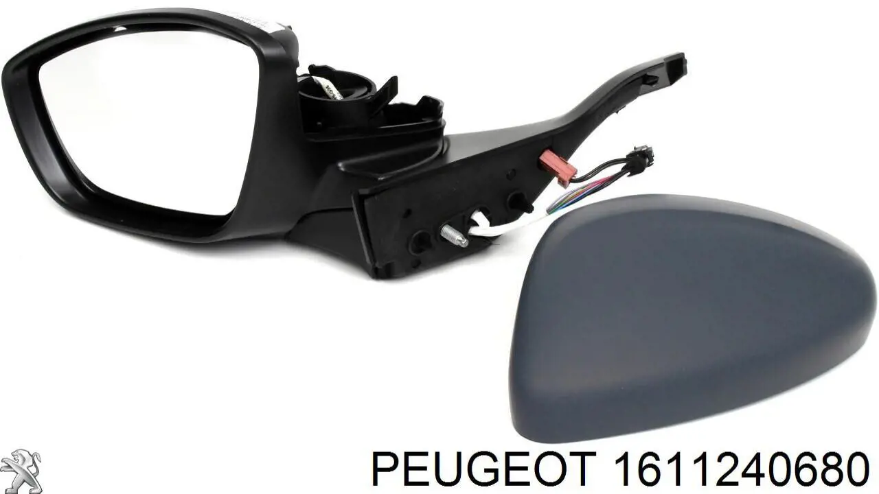 Espelho de retrovisão esquerdo 1611240680 Peugeot/Citroen