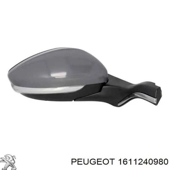 1611240980 Peugeot/Citroen Espelho de retrovisão direito