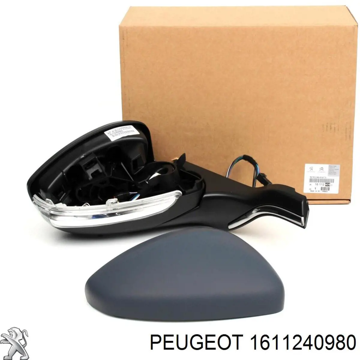 Espelho de retrovisão direito Peugeot/Citroen 1611240980
