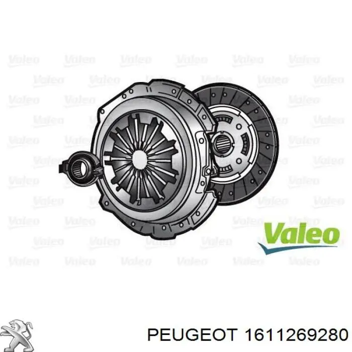 Compre 1611269280 Peugeot/Citroen Kit de embraiagem (3 peças)