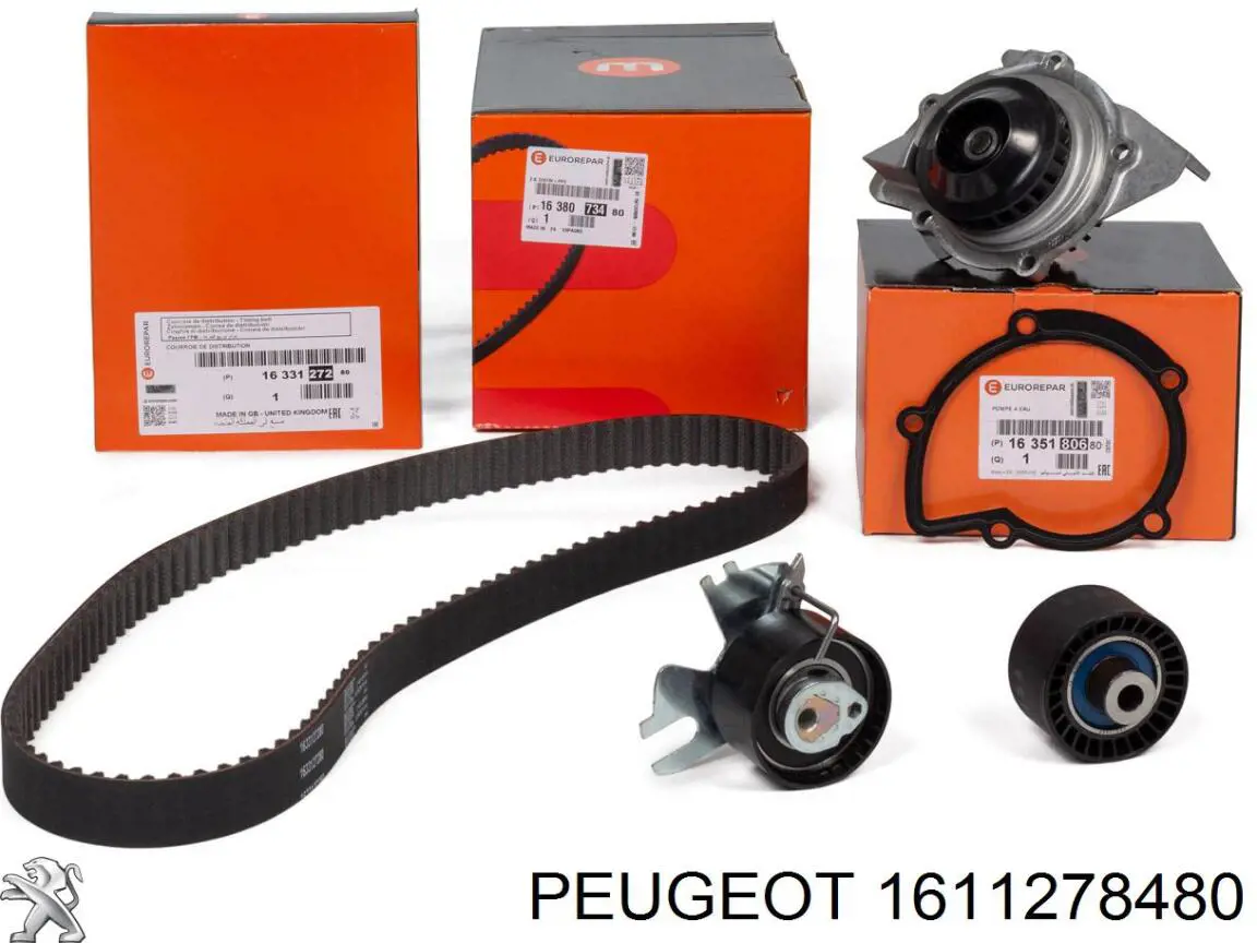 Compre 1611278480 Peugeot/Citroen Correia dos conjuntos de transmissão, kit