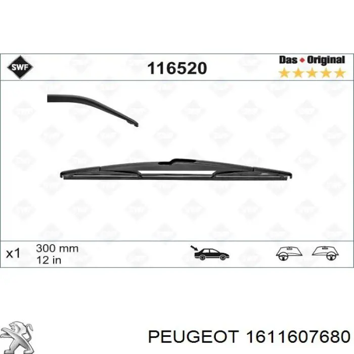 Compre YP00152980 Peugeot/Citroen Limpa-pára-brisas de vidro traseiro