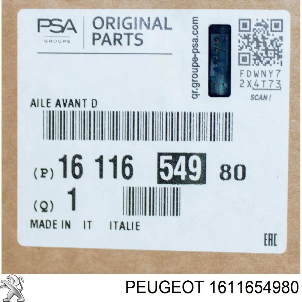 Pára-lama dianteiro direito Peugeot/Citroen 1611654980 preço, a partir de 137,65 USD