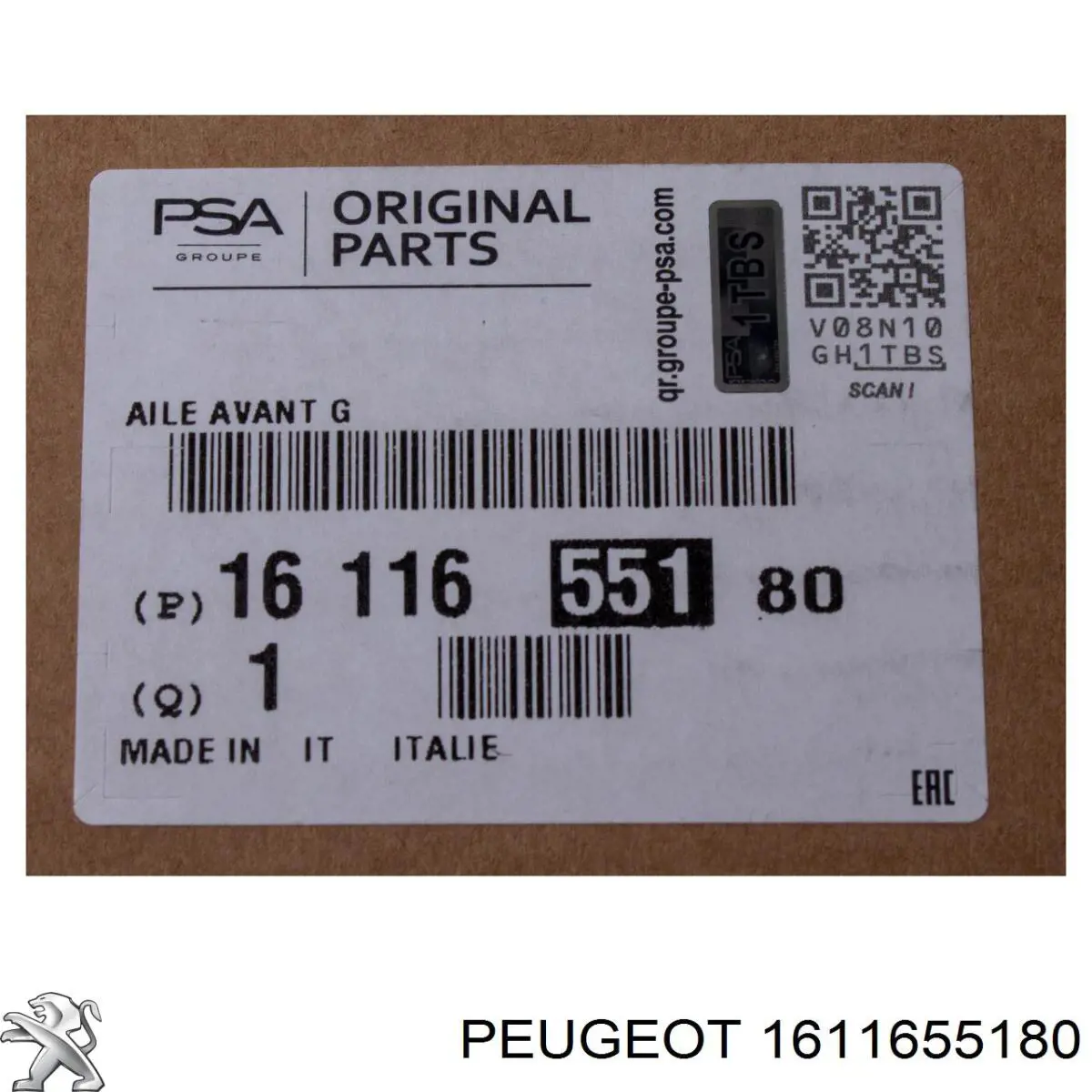 Compre 1611655180 Peugeot/Citroen Pára-lama dianteiro esquerdo