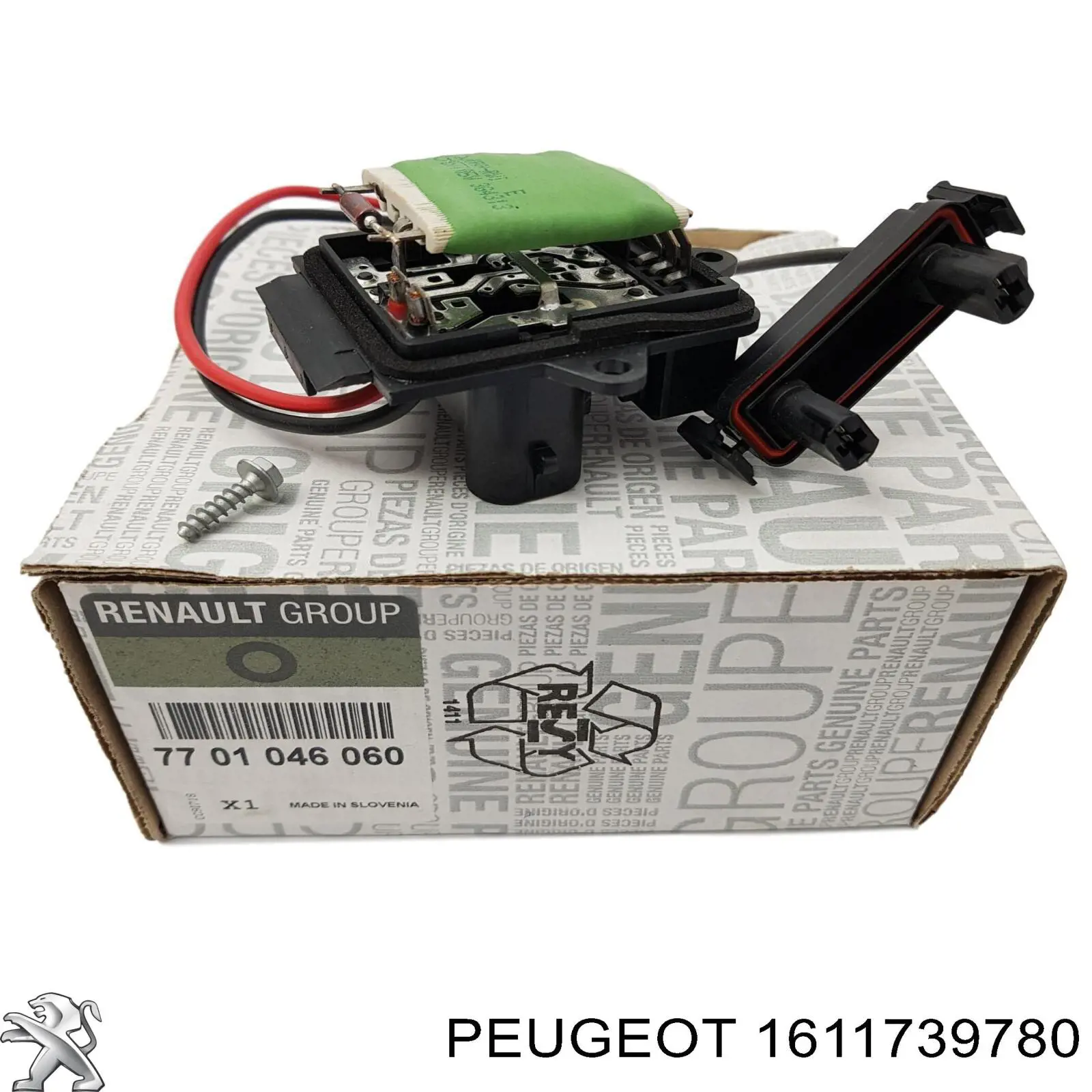 Compre 1611739780 Peugeot/Citroen Fios isolados de motor de ventilador de esfriamento