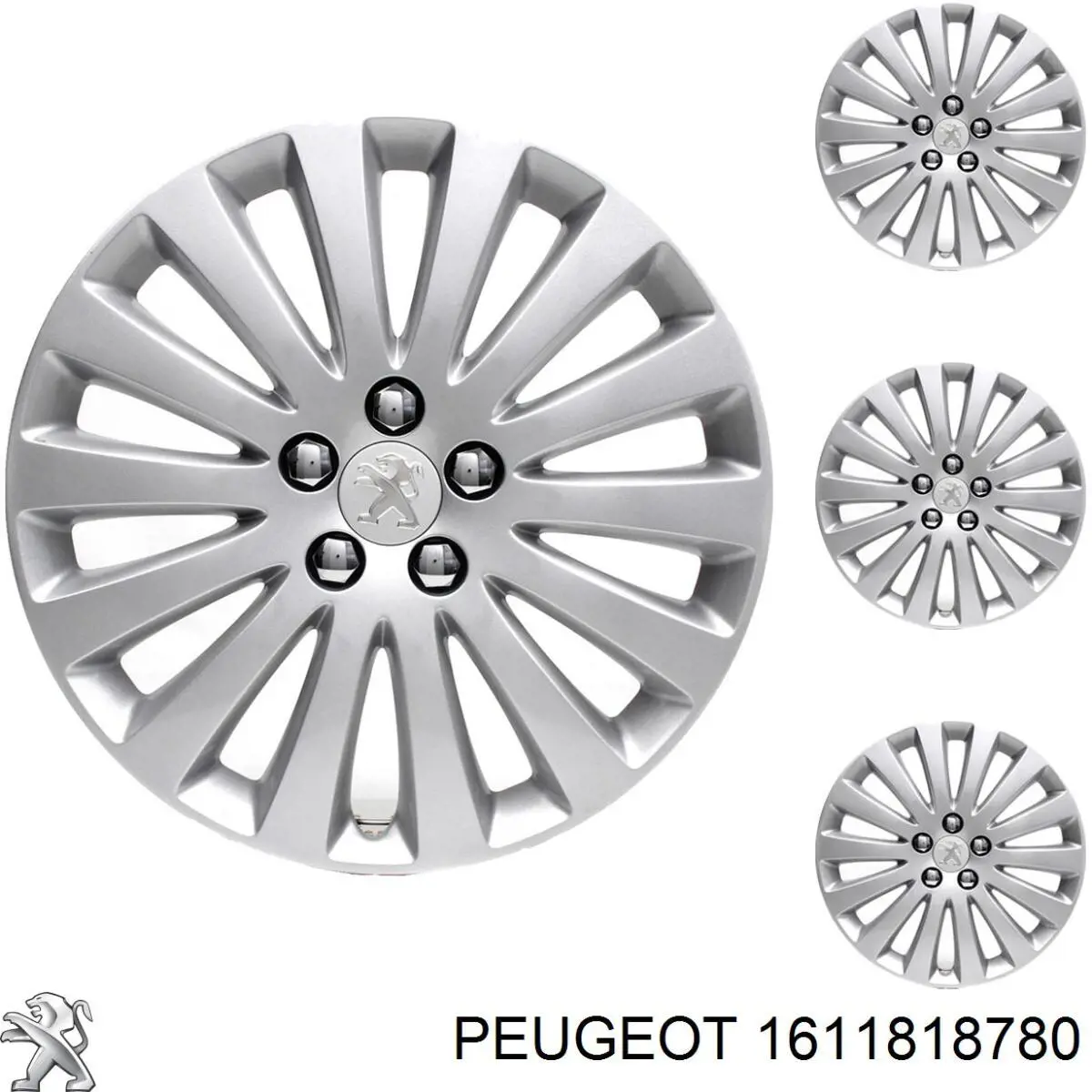 1611818780 Peugeot/Citroen Calota de parafuso de roda