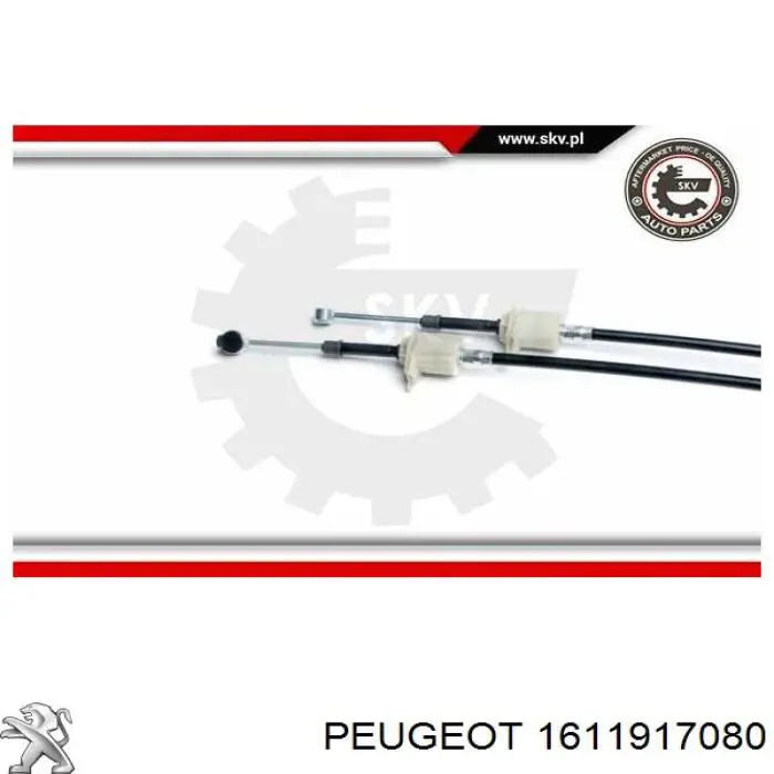 Compre 1611917080 Peugeot/Citroen Cabo de mudança duplo