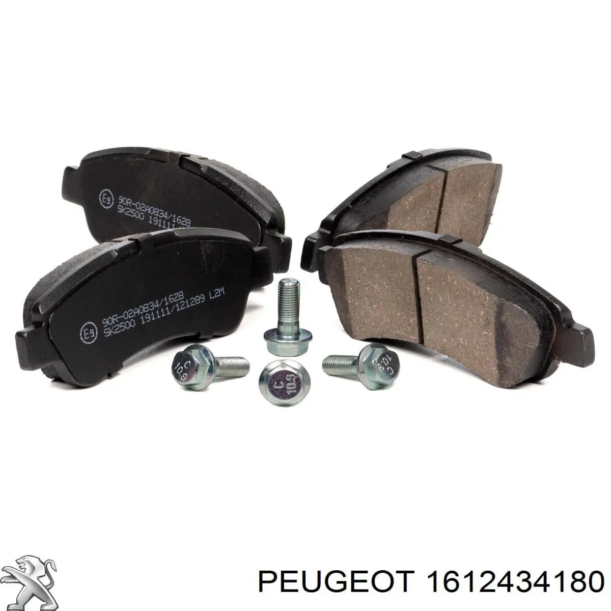 Sapatas do freio traseiras de disco 1612434180 Peugeot/Citroen