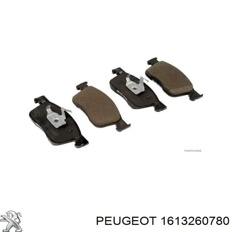 1613260780 Peugeot/Citroen Sapatas do freio dianteiras de disco