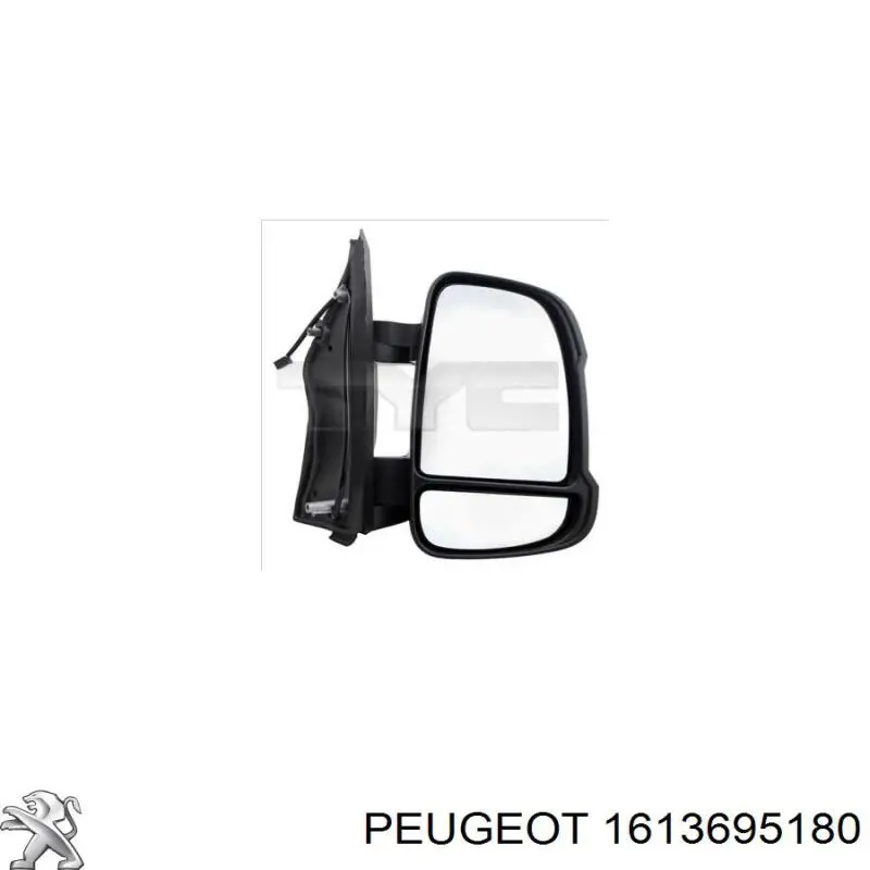 Compre 1613695180 Peugeot/Citroen Espelho de retrovisão esquerdo