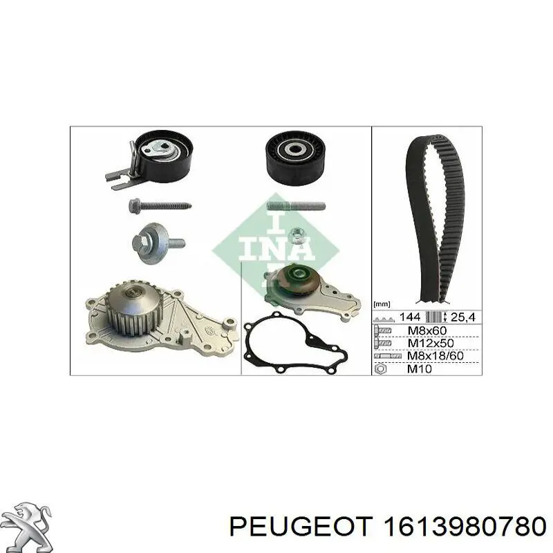Compre 1613980780 Peugeot/Citroen Suporte de amortecedor dianteiro esquerdo