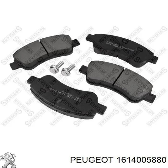 1614005880 Peugeot/Citroen Sapatas do freio dianteiras de disco