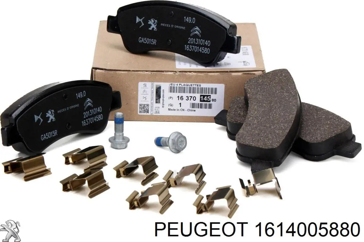 Compre 1614005880 Peugeot/Citroen Sapatas do freio dianteiras de disco