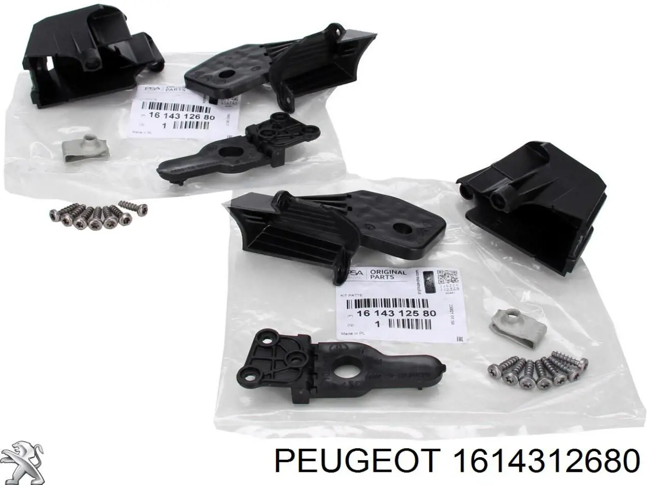 1614312680 Peugeot/Citroen Consola (adaptador) de fixação da luz dianteira esquerda