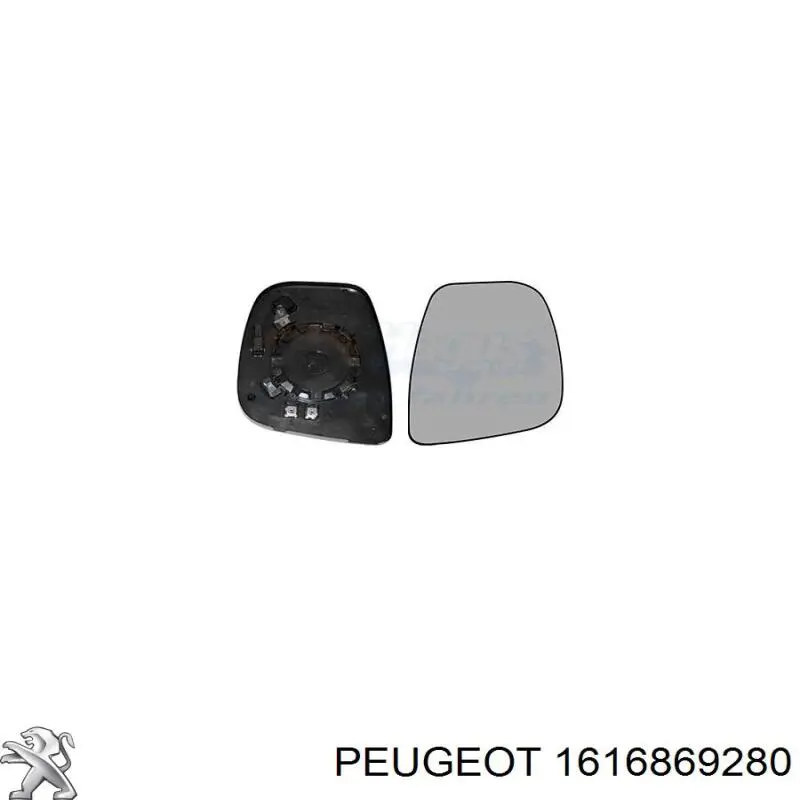 1616869280 Peugeot/Citroen Elemento espelhado do espelho de retrovisão direito
