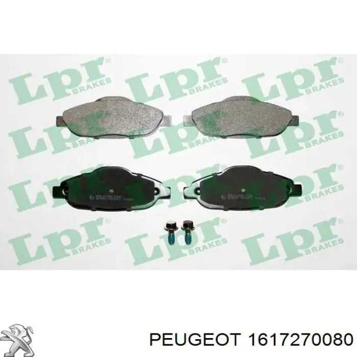 Compre 1617270080 Peugeot/Citroen Sapatas do freio dianteiras de disco
