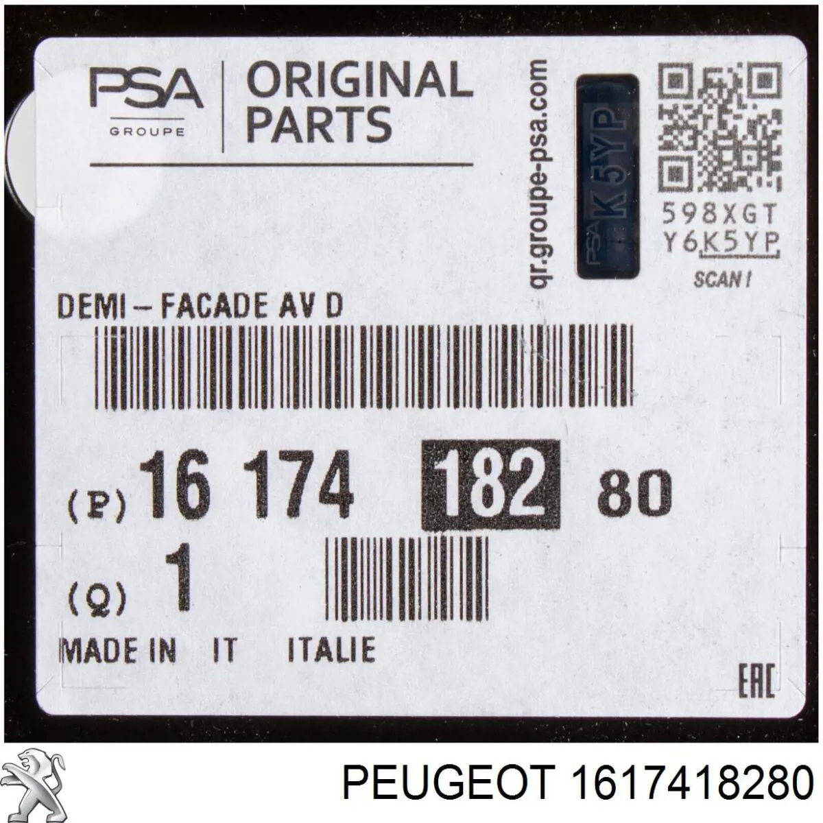 Compre 1617418280 Peugeot/Citroen Suporte direito do radiador (painel de montagem de fixação das luzes)