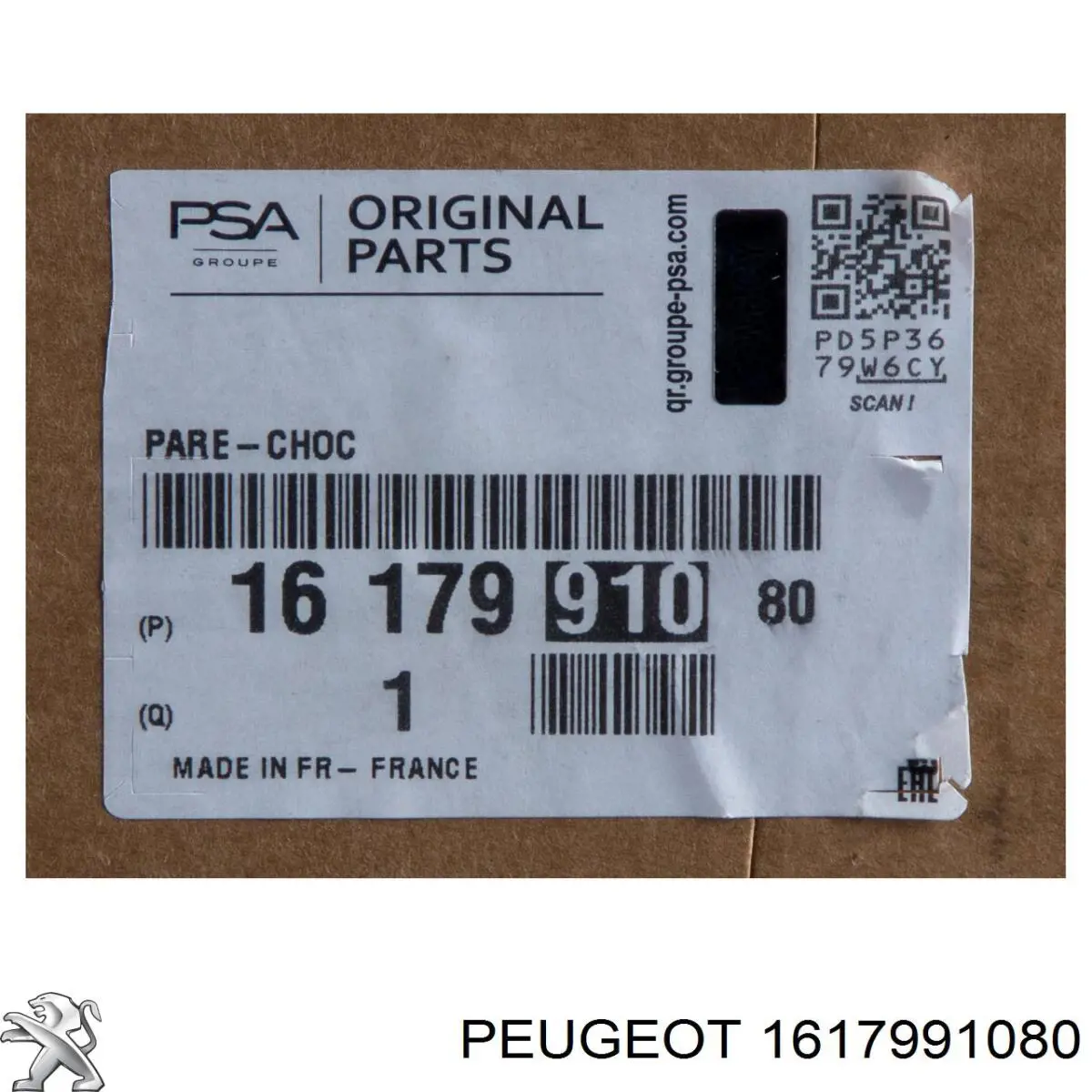 1617991080 Peugeot/Citroen Pára-choque traseiro