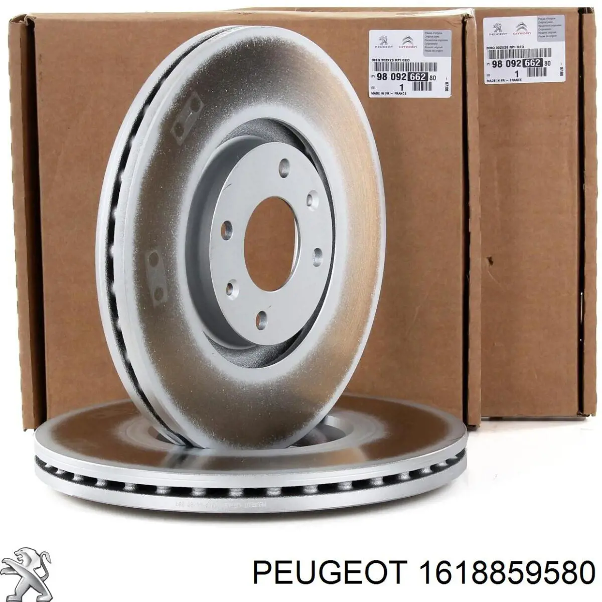 Compre 1618859580 Peugeot/Citroen Disco do freio dianteiro