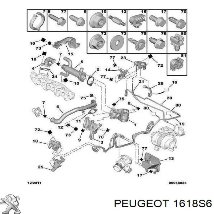  Peugeot/Citroen 1618S6 preço, a partir de 47,40 USD