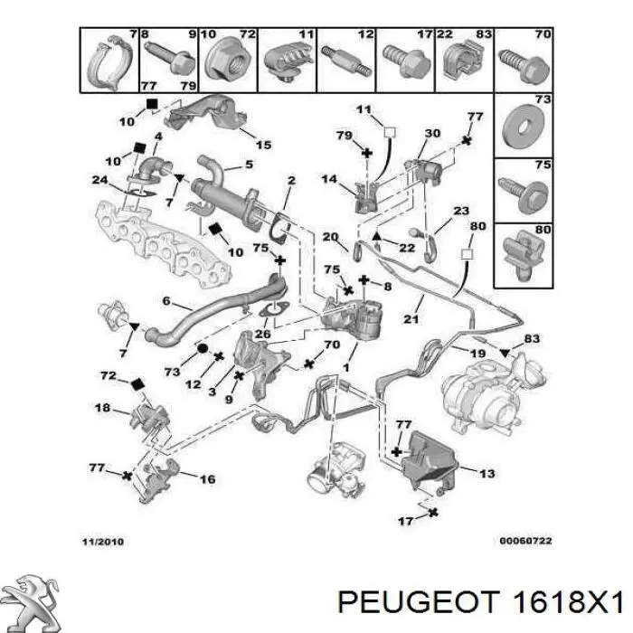  Peugeot/Citroen 1618X1 preço, a partir de 65,97 USD