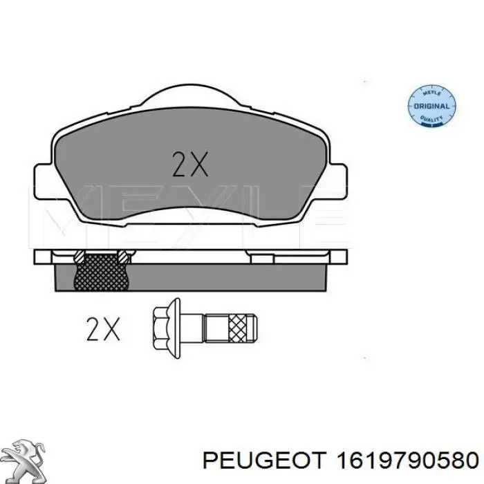 Compre 1619790580 Peugeot/Citroen Sapatas do freio dianteiras de disco