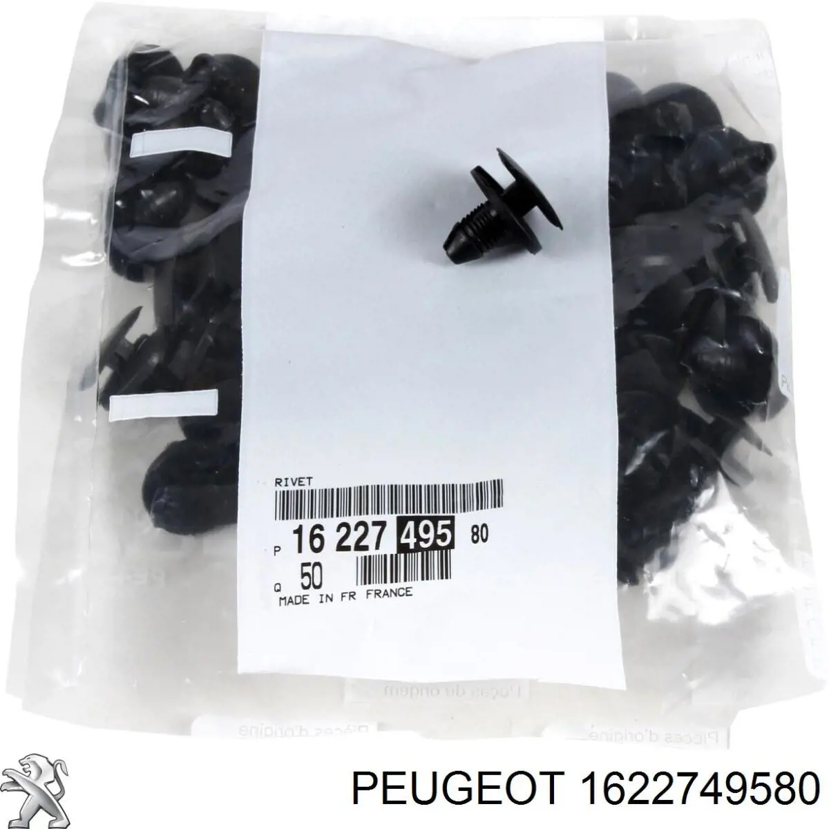 1622749580 Peugeot/Citroen Cápsula (prendedor) de fixação do forro do pára-choque do pára-lama dianteiro