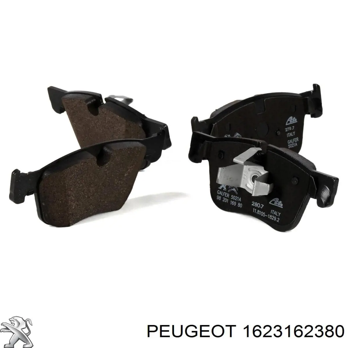 1623162380 Peugeot/Citroen Sapatas do freio dianteiras de disco