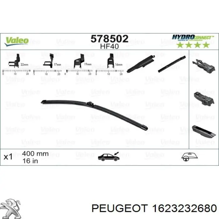 Compre 2034341 Ford Limpa-pára-brisas do pára-brisas, kit de 2 un.