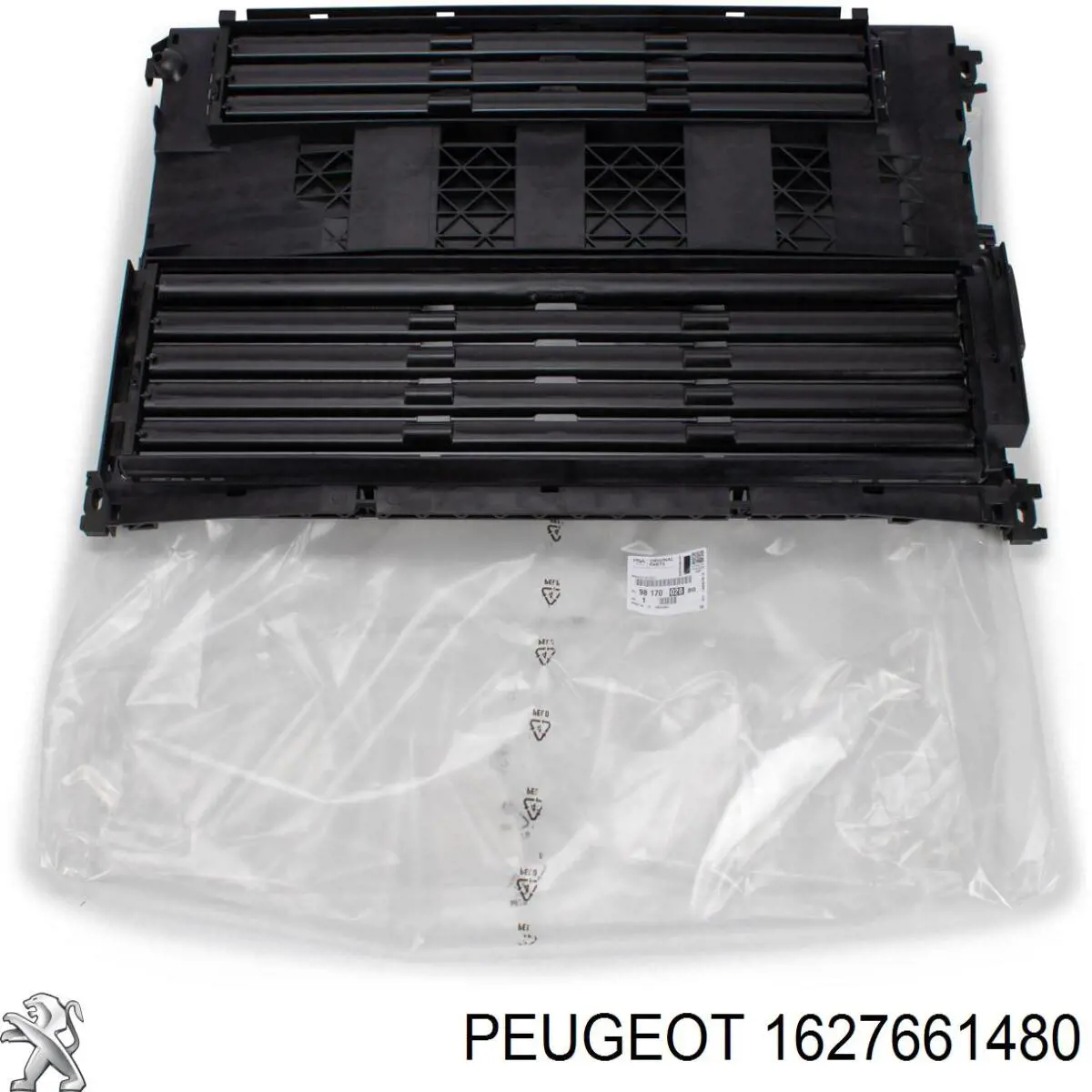 1627661480 Peugeot/Citroen Grelha central do pára-choque dianteiro